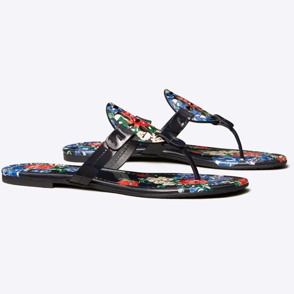 Tory Burch Navy Rose 🌹 Sandals - Picture 2 of 5